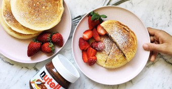 Pancakes γεμιστά με nutella